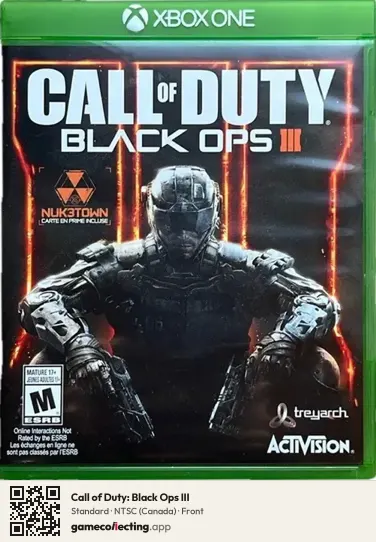 Call of Duty: Black Ops III Xbox One, Canada box front
