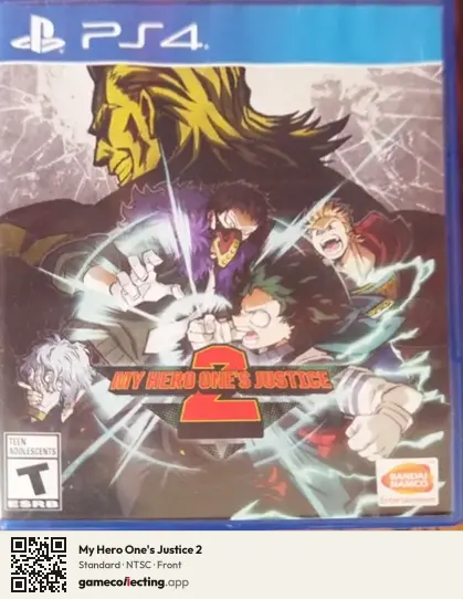 My Hero One's Justice 2 PlayStation 4, NTSC box front