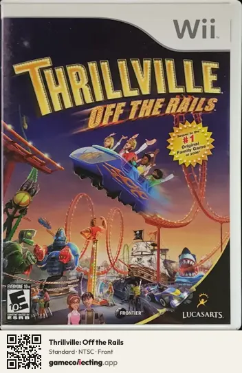 Thrillville: Off the Rails Nintendo Wii, NTSC box front