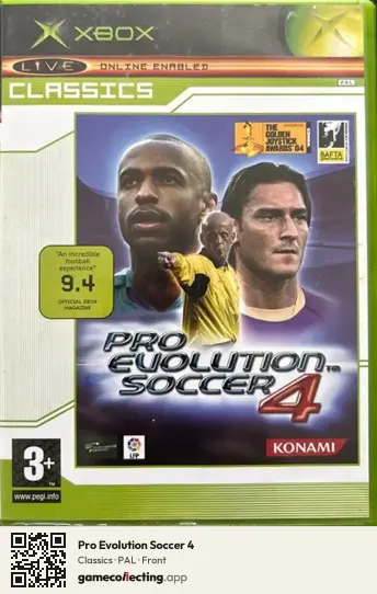 Pro Evolution Soccer 4 Xbox, PAL box front