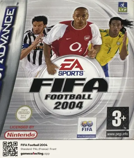 FIFA Football 2004 Game Boy Advance, France box front