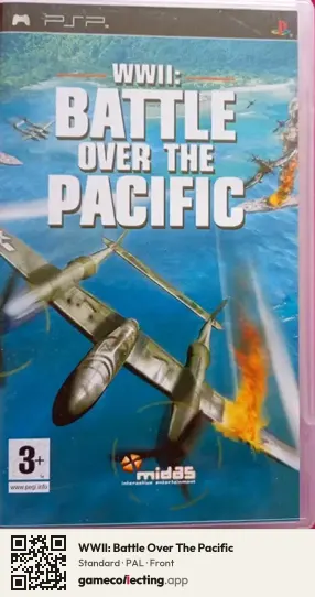 WWII: Battle Over The Pacific PlayStation Portable, PAL box front