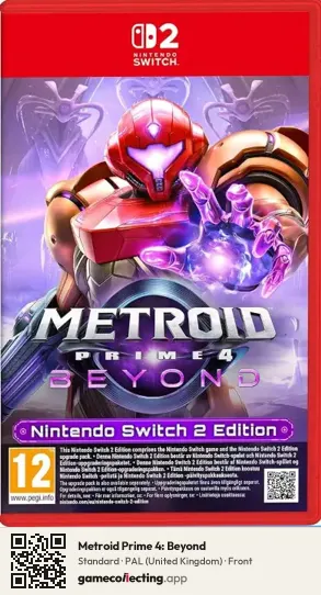 Metroid Prime 4: Beyond Nintendo Switch 2, United Kingdom box front