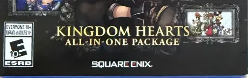 Kingdom Hearts All-in-One Package, the ESRB box on its front