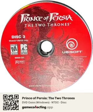 Prince of Persia: The Two Thrones Computer, NTSC disc