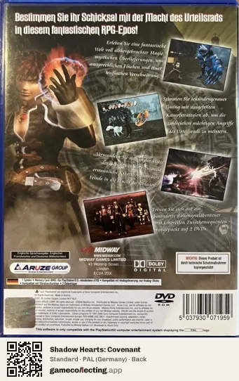 Shadow Hearts: Covenant PlayStation 2, Germany box back