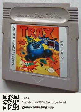 Trax Game Boy, NTSC cartridge label