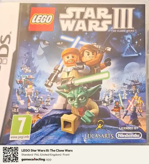 LEGO Star Wars III: The Clone Wars Nintendo DS, United Kingdom box front