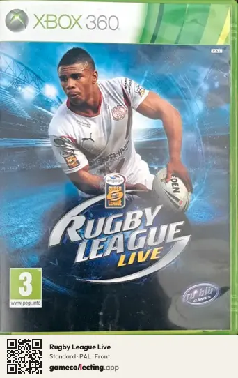 Rugby League Live Xbox 360, PAL box front