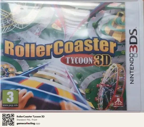 RollerCoaster Tycoon 3D Nintendo 3DS, PAL box front