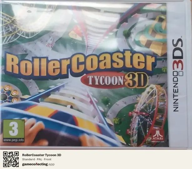 RollerCoaster Tycoon 3D Nintendo 3DS, PAL box front