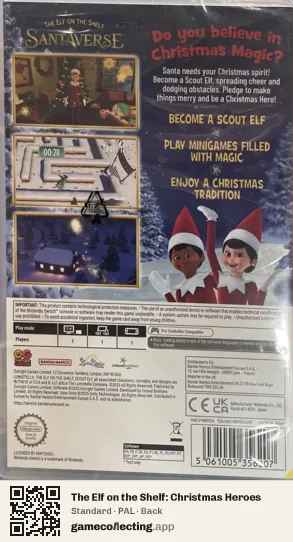The Elf on the Shelf: Christmas Heroes Nintendo Switch, PAL box back