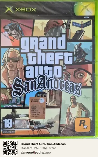 Grand Theft Auto: San Andreas Xbox, Italy box front