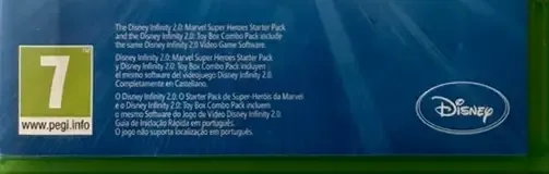 Disney Infinity 2.0, the PEGI square on its front