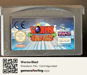 Worms Blast Game Boy Advance, PAL cartridge label