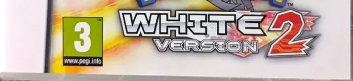 Pokémon White Version 2, the PEGI square on its front