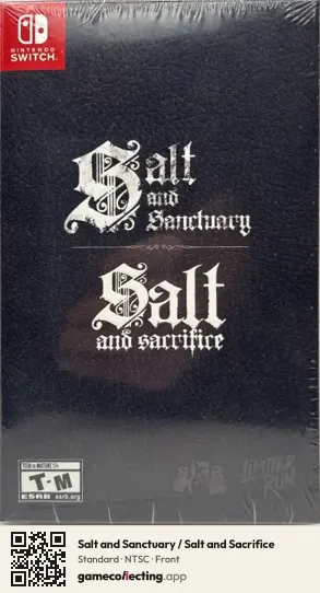 Salt and Sanctuary / Salt and Sacrifice Nintendo Switch, NTSC box front