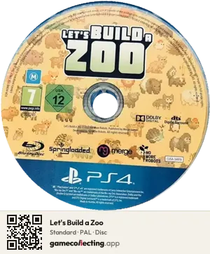 Let's Build a Zoo PlayStation 4, PAL disc