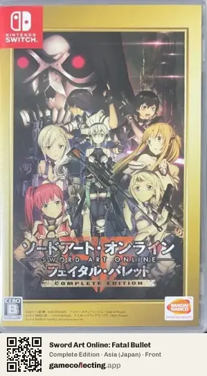 Sword Art Online: Fatal Bullet Nintendo Switch, Asia box front