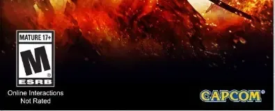 Dragon's Dogma: Dark Arisen, the ESRB box on its front