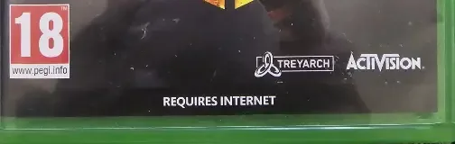 Call of Duty: Black Ops 4, the PEGI square on its front