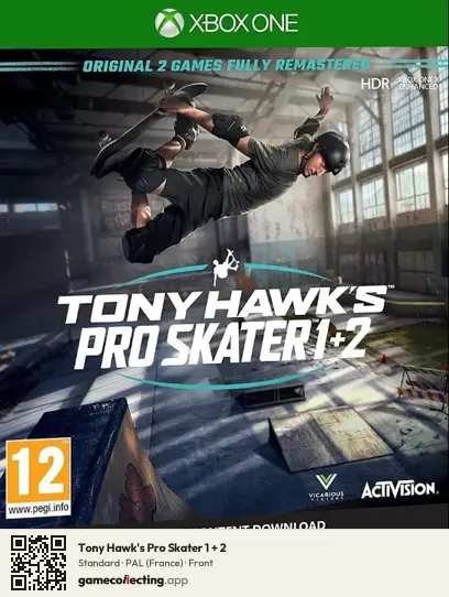 Tony Hawk's Pro Skater 1 + 2 Xbox One, France box front