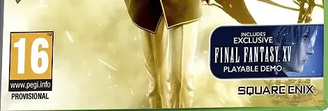 Final Fantasy Type-0 HD, the PEGI square on its front
