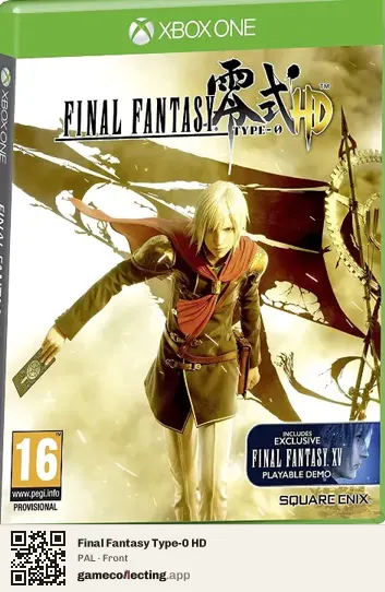 Final Fantasy Type-0 HD Xbox One, PAL box front