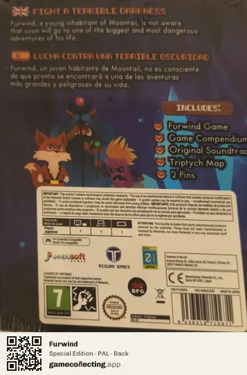 Furwind Nintendo Switch, PAL box back