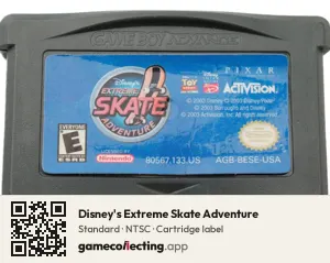 Disney's Extreme Skate Adventure Game Boy Advance, NTSC cartridge label