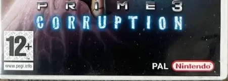 Metroid Prime 3: Corruption, the PEGI square on its front