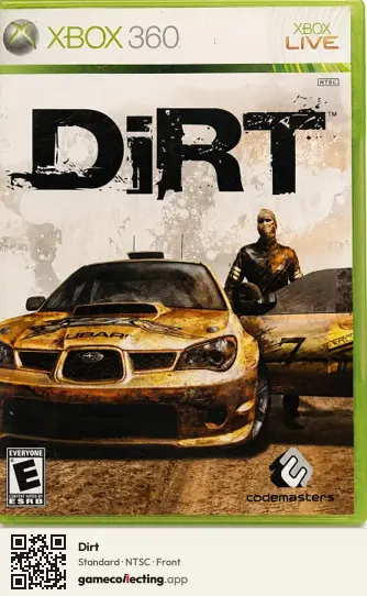 Dirt Xbox 360, NTSC box front