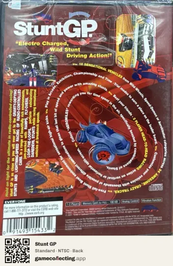 Stunt GP PlayStation 2, NTSC box back