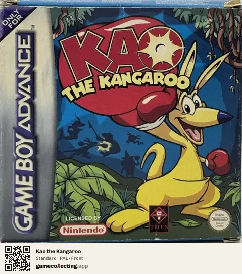 Kao the Kangaroo Game Boy Advance, PAL box front