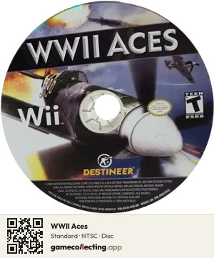 WWII Aces Nintendo Wii, NTSC disc