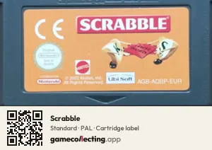 Scrabble Game Boy Advance, PAL cartridge label