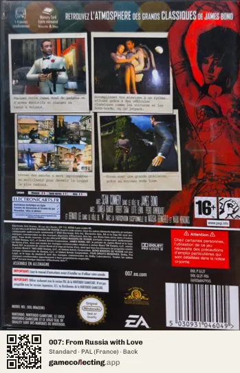007: From Russia with Love Nintendo GameCube, France box back