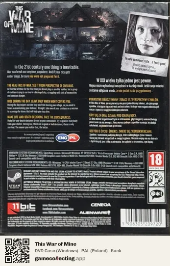 This War of Mine Computer, Poland box back
