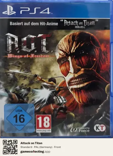 Attack on Titan PlayStation 4, Germany box front