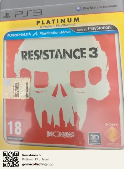 Resistance 3 PlayStation 3, PAL box front