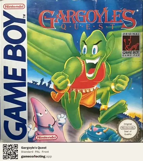 Gargoyle's Quest Game Boy, PAL box front