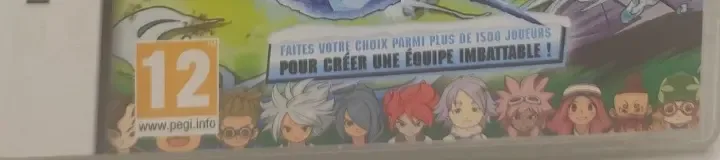 Inazuma Eleven 2: Blizzard, the PEGI square on its front
