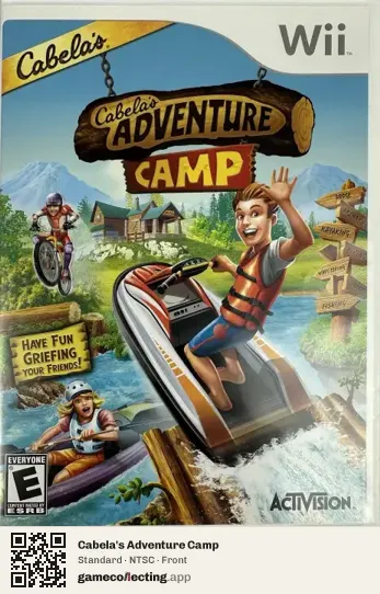 Cabela's Adventure Camp Nintendo Wii, NTSC box front