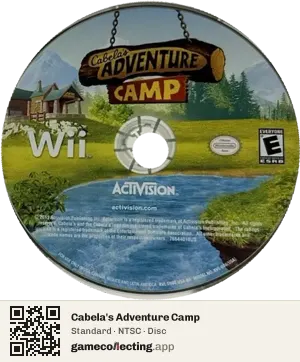 Cabela's Adventure Camp Nintendo Wii, NTSC disc