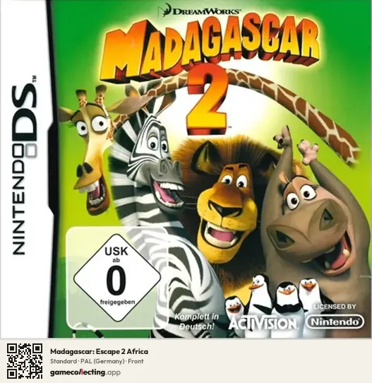 Madagascar: Escape 2 Africa Nintendo DS, Germany box front