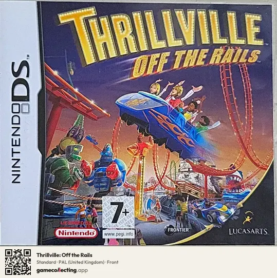 Thrillville: Off the Rails Nintendo DS, United Kingdom box front