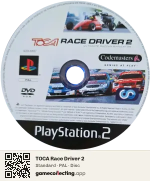 TOCA Race Driver 2 PlayStation 2, PAL disc