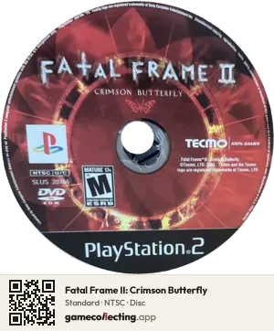 Fatal Frame II: Crimson Butterfly PlayStation 2, NTSC disc