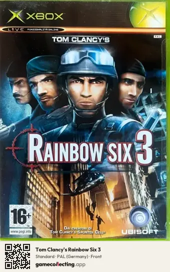 Tom Clancy's Rainbow Six 3 Xbox, Germany box front