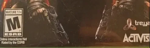 Call of Duty: Black Ops III, the ESRB box on its front